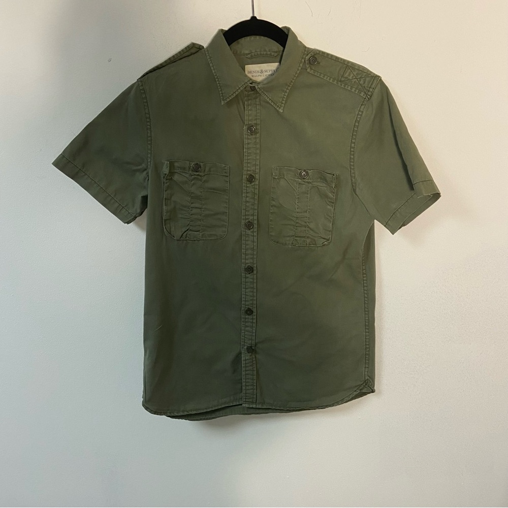 Denim & Supply by Ralph Lauren Women’s Blouse Short Sleeve Cotton Small - Picture 9 of 10